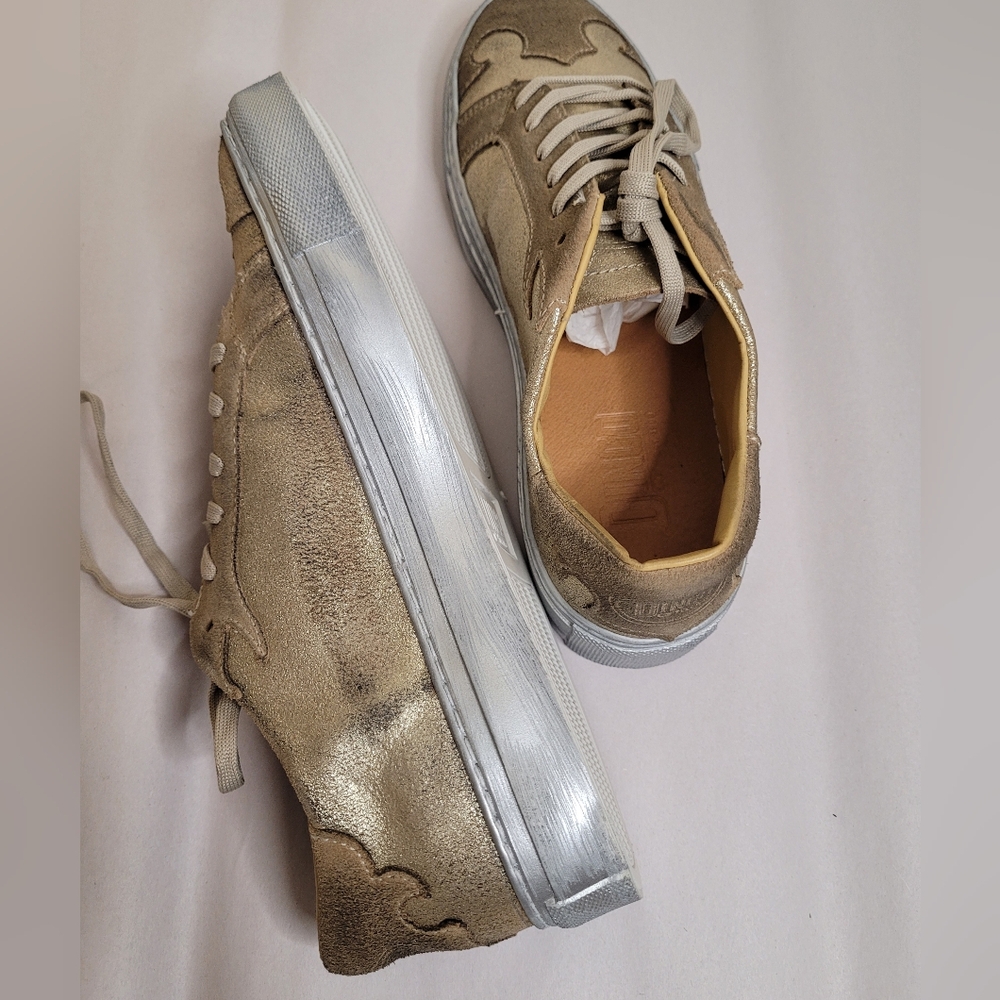 dingo Gold Glitter Star Lace-Up Sneakers - Picture 6 of 10